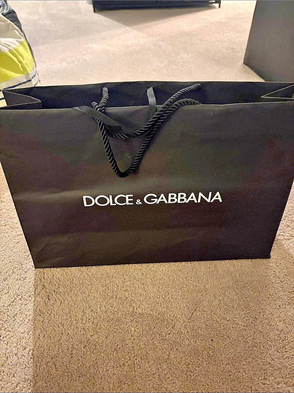 Dolce & Gabbana Black Paper Shopping Bag